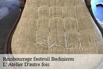 Rembourrage fauteuil  badinieres-38300 L' Atelier D'autre fois